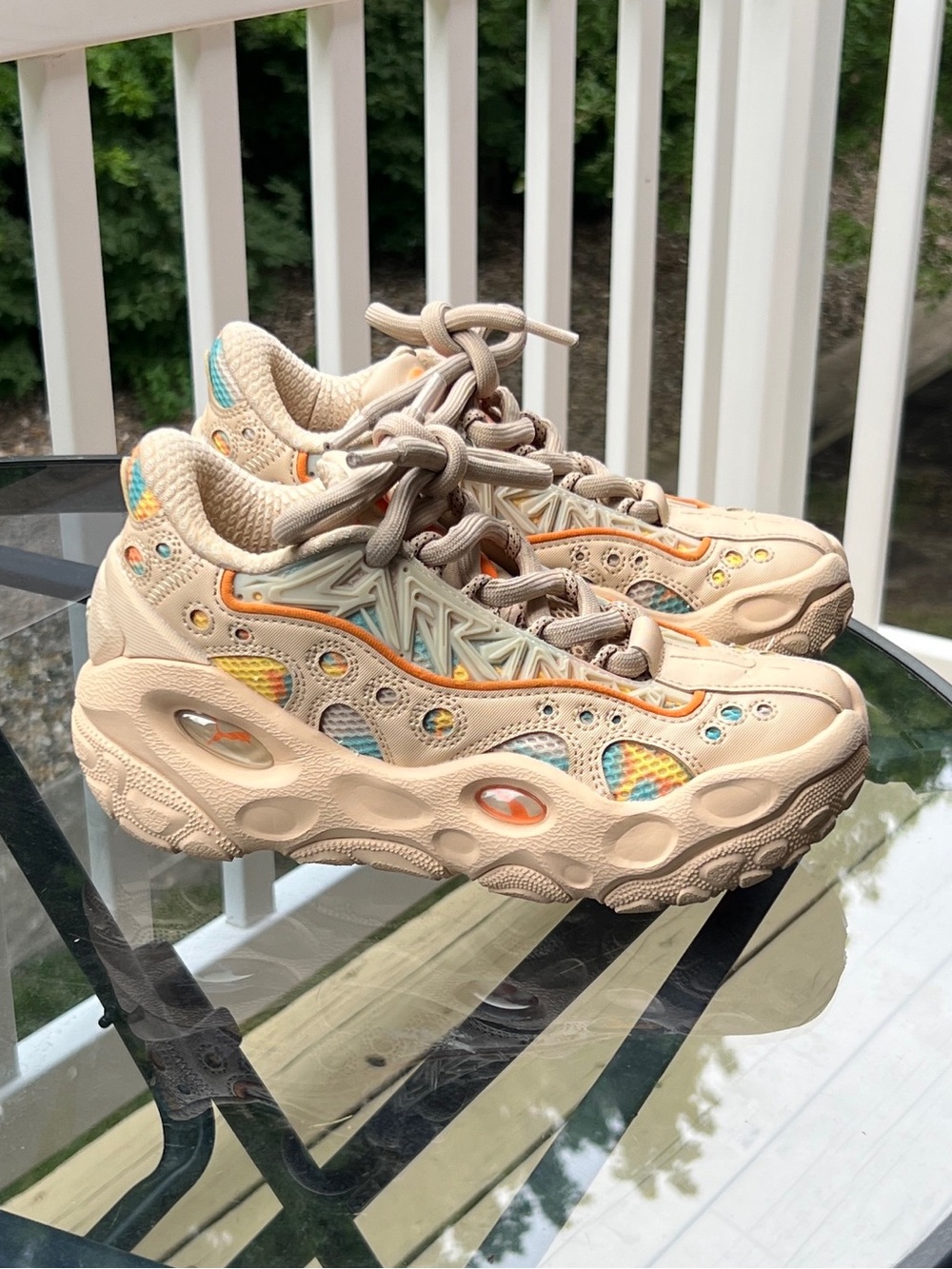 Puma La France RNR Chunky Sneakers Light Sand Orange Size 5 Lamelo Ball